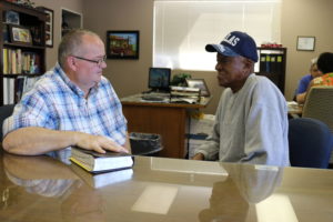 Food warehouse staff and volunteers get to know clients' needs