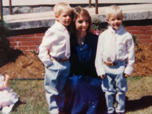Sheryl Cason with her sons, Wade and Daniel