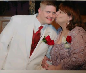 Wade Cason with mom Sheryl on his wedding day